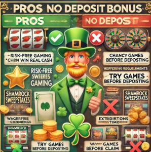 Pros and Cons of Shamrock Sweepstakes Casino’s No Deposit Bonus